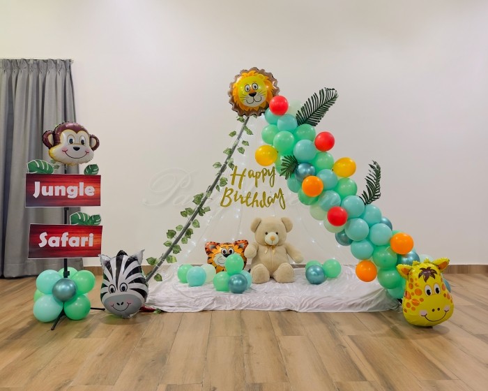 birthday Jungle Safari Theme Kids Canopy Decoration